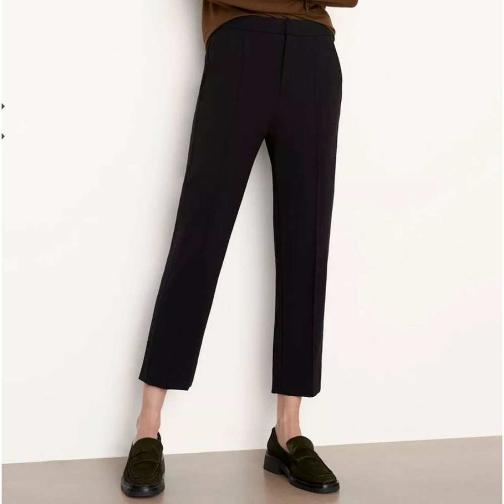 Vince Black Tapered Stove Pipe Classic Trousers Size 14 NWT